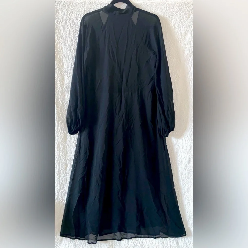 ASOS DESIGN Tie Neck Button-Down Maxi Tea Dress - Picture 11 of 13